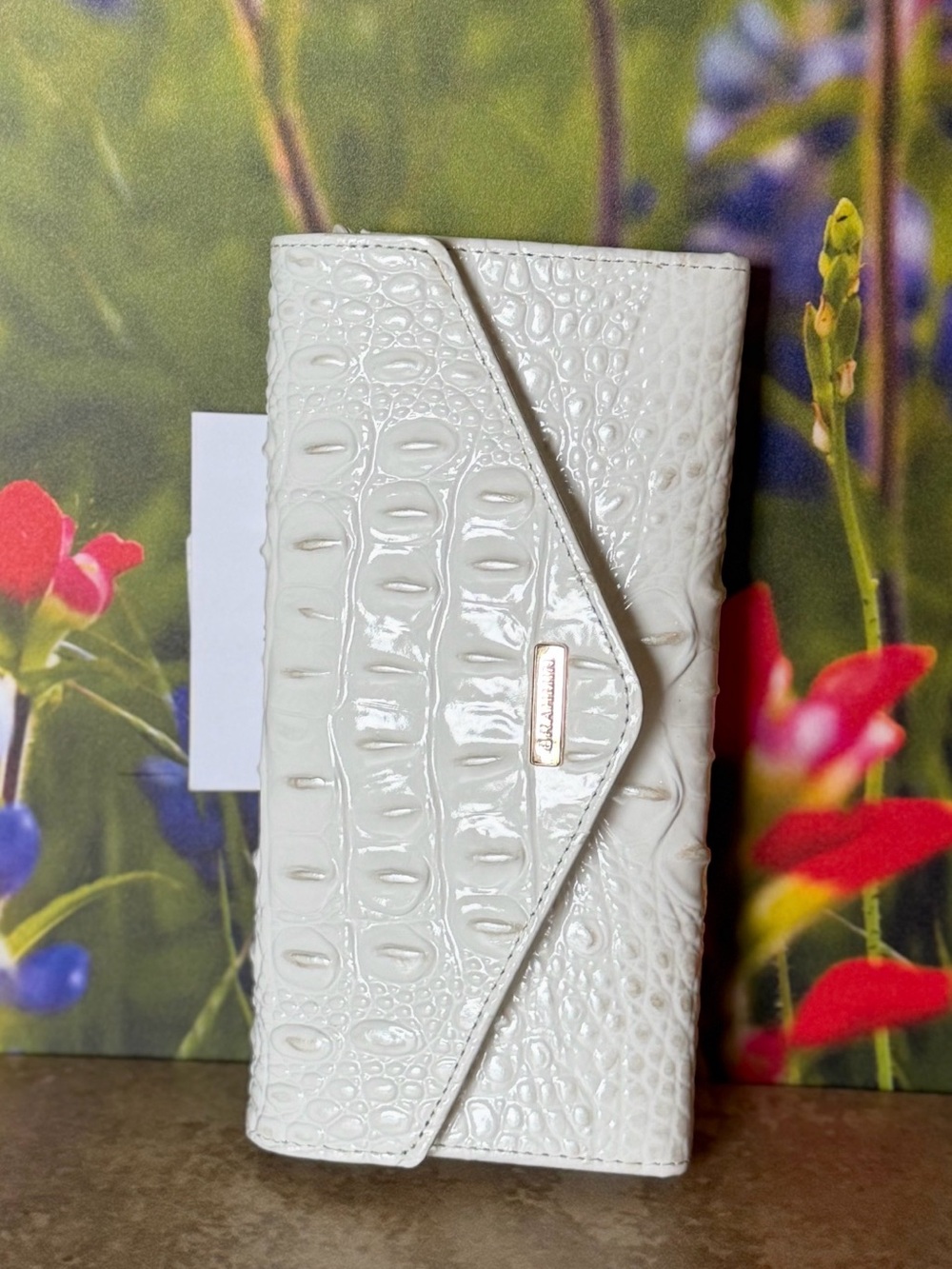 NWT Brahmin SEA SALT White Veronica Wallet price firm - Picture 2 of 10